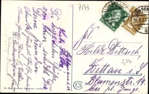 Ak Spreewald, Mädchen in Volkstracht, Harke, Kiepe