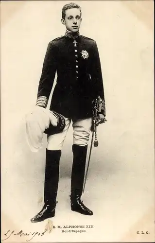 Ak Alfonso XIII, König Alfons 13. von Spanien