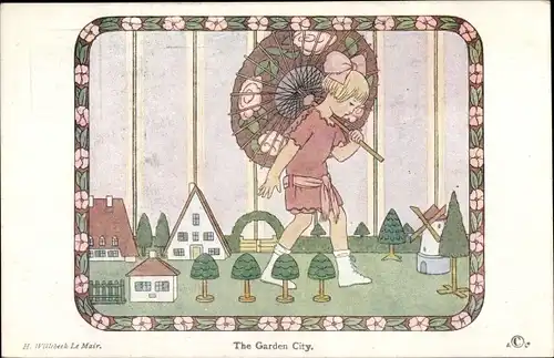 Künstler Ak Willebeek le Mair, H., The Garden City, The Children's Corner