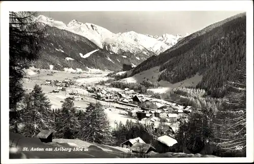 Ak Sankt Anton am Arlberg Tirol Österreich, Panorama, Winter