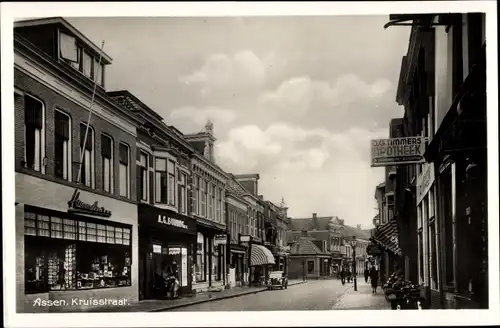 Ak Assen Drenthe Niederlande, Kruisstraat, Apotheke, Geschäfte