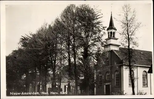 Ak Nieuw Amsterdam Emmen Drenthe Niederlande, Ned. Herv. Kerk