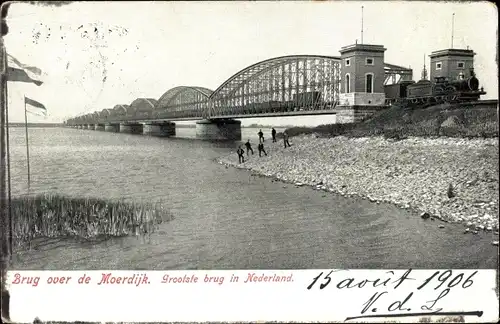 Ak Moerdijk Willemsdorp Nordbrabant Niederlande, Grootse Brug over het Hollandsch Diep