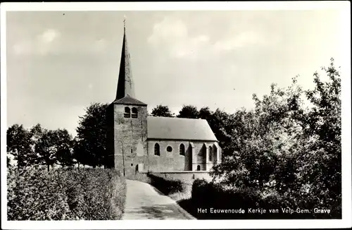 Ak Grave Cuijk Nordbrabant, Het Eeuwenoude Kerkje van Velp-Gem.