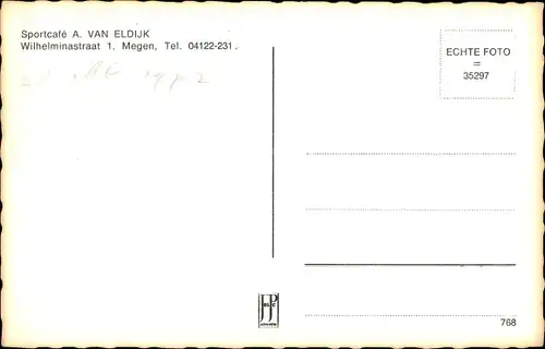 Ak Megen Nordbrabant, Sportcafé A. van Eldijk