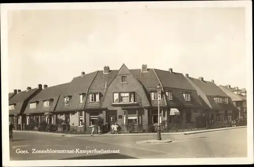 Ak Goes Zeeland Niederlande, Zonnebloemstraat-Kamperfoeliestraat