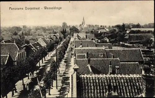 Ak Wemeldinge Zeeland Niederlande, Panorama Dorpstraat