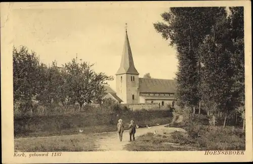 Ak Hoensbroek Heerlen Limburg Niederlande, Kerk, gebouud 1137