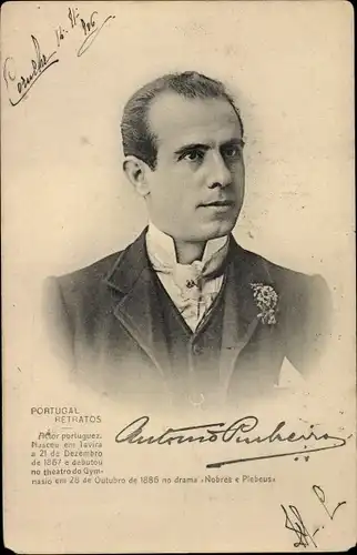 Ak Schauspieler António Pinheiro, Portrait, Autogramm