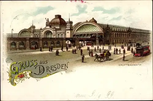 Litho Dresden Zentrum Altstadt, Hauptbahnhof