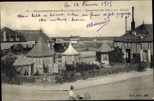 Ak Courseulles sur Mer Calvados, Restaurant des Parcs aux Huitres