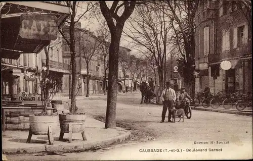 Ak Caussade Tarn et Garonne, Boulevard Carnot