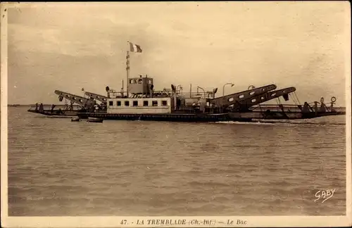 Ak La Tremblade Charente Maritime, Le Bac, Fähre