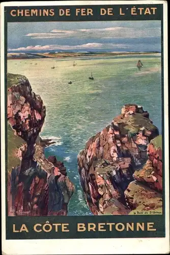 Künstler Ak Ille et Vilaine, Chemins de Fer de l'Etat, La Cote Bretonne