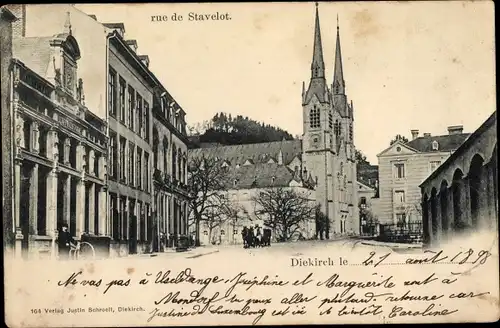 Ak Diekirch Luxemburg, Rue de Stavelot