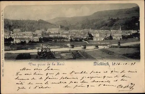 Ak Diekirch Luxemburg, Vue prise de la Hard
