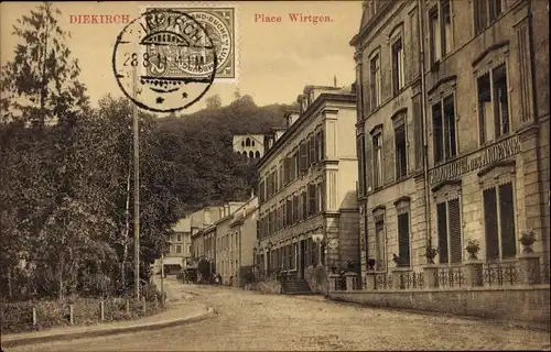 Ak Diekirch Luxemburg, Place Wirtgen