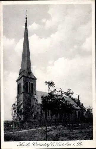 Ak Cainsdorf Zwickau in Sachsen, Kirche