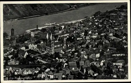 Ak Andernach am Rhein, Luftaufnahme, Deutsche Jugendherberge Auf dem Krahnenberg