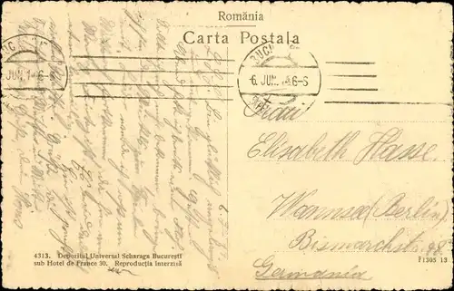 Ak Port National Roman, Rumänische Trachten