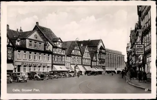 Ak Celle in Niedersachsen, Großer Plan, Gasthof zur Post, Dresdner Bank