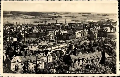 Ak Plauen im Vogtland, Blick vom Bärenstein auf die Stadt