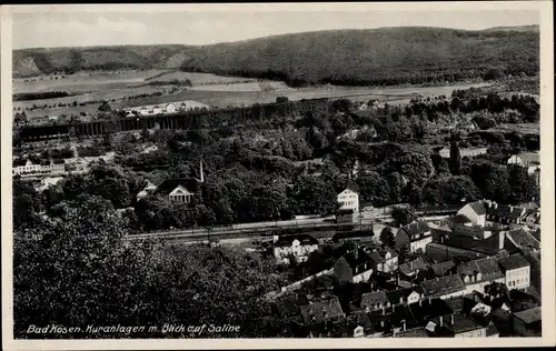 Ak Bad Kösen Naumburg an der Saale, Kuranlagen mit Blick auf Saline