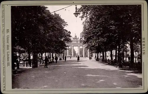 Kabinett Foto Berlin, Unter den Linden, Brandenburger Tor