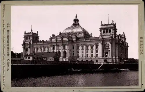 Kabinett Foto Berlin Tiergarten, Reichstagsgebäude, Ostseite