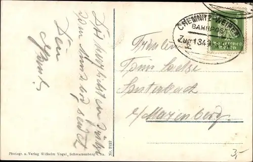 Ak Annaberg Buchholz Erzgebirge, Stadt mit Kirche, Pöhlberg