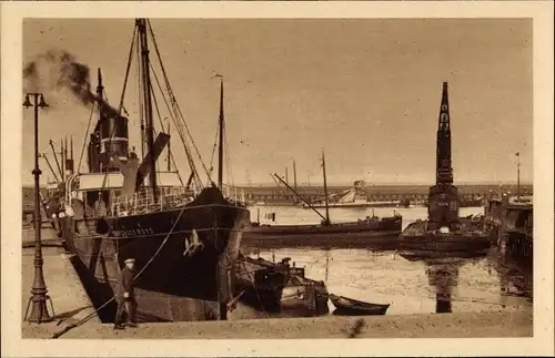 Ak Harlingen Friesland Niederlande, Haven, Dampfer