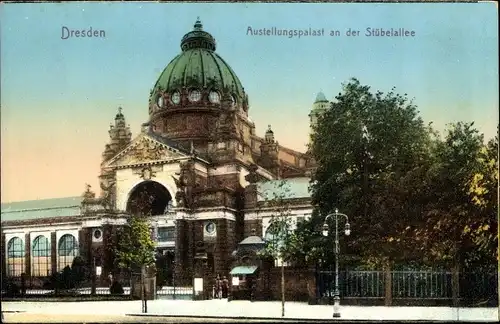 Ak Dresden Altstadt, Ausstellungspalast an der Stübelallee