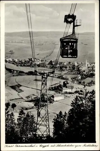 Ak Oberwiesenthal im Erzgebirge, Fichtelberg, Schwebebahn