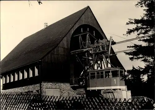 Ak Oberwiesenthal im Erzgebirge, Fichtelberg Schwebebahn