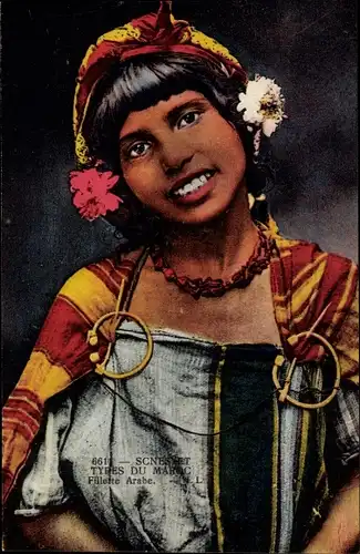 Ak Marokko, Maghreb, Fillette Arabe