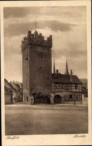 Ak Saalfeld an der Saale Thüringen, Das Darrtor
