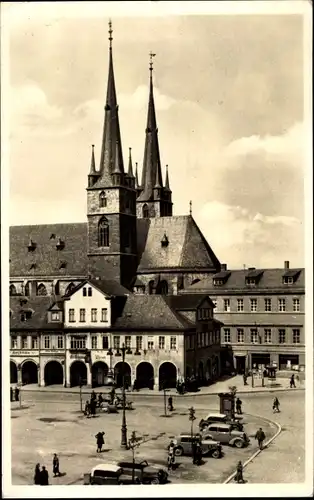 Ak Saalfeld an der Saale Thüringen, Markt