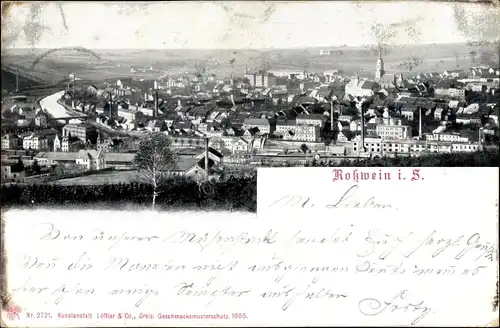 Ak Roßwein in Sachsen, Stadtpanorama