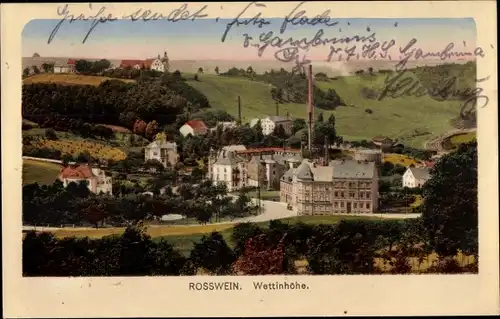 Ak Roßwein in Sachsen, Wettinhöhe