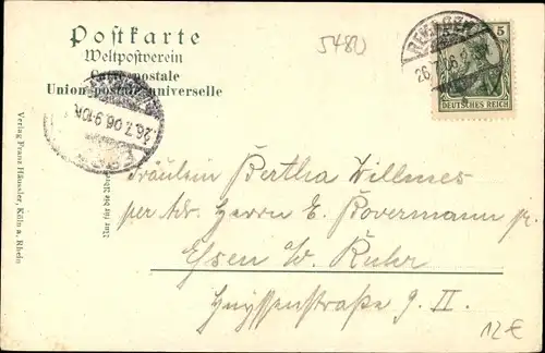 Ak Remagen am Rhein, Römermauer und Marien-Säule