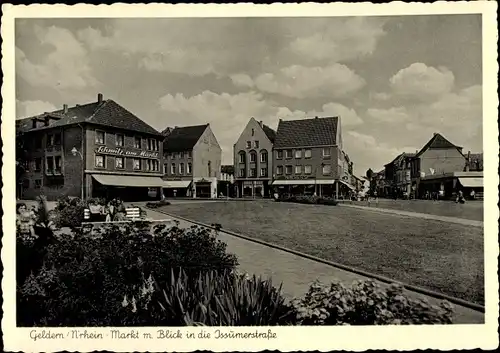 Ak Geldern am Niederrhein, Markt mit Blick in die Issumerstraße