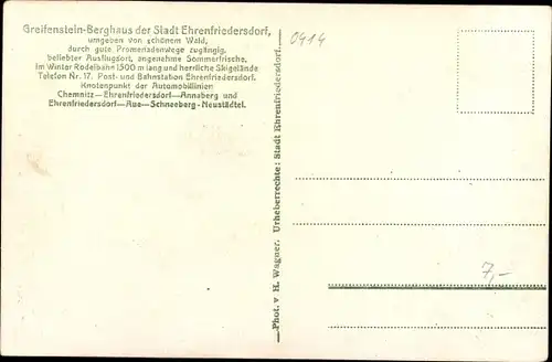Ak Ehrenfriedersdorf im Erzgebirge, Partie in der Ritterhöhle am Greifenstein
