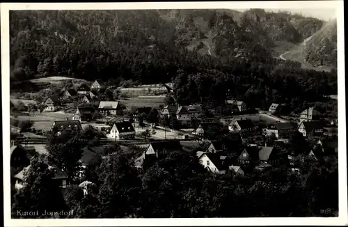 Ak Jonsdorf in Sachsen, Blick auf den Ort und Umgebung