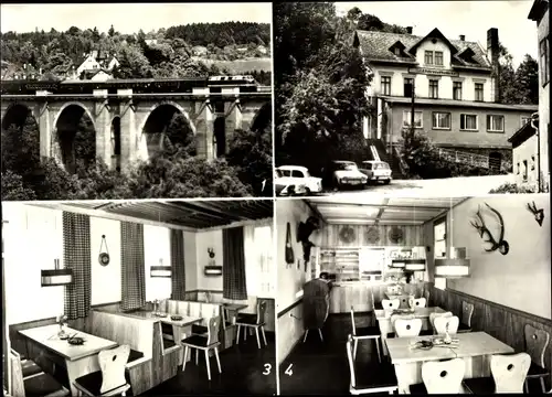 Ak Jocketa Pöhl Vogtland, Elstertalbrücke, Konsum Gaststätte