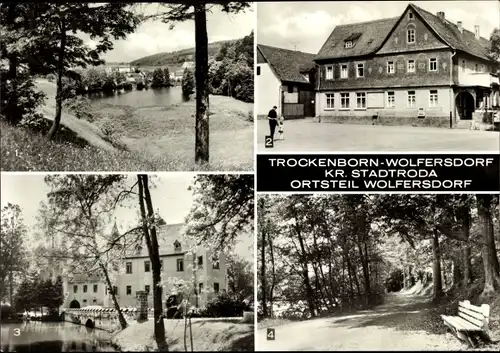 Ak Trockenborn Wolfersdorf in Thüringen, HOG Schüsselgrund, ehem. Schloss Fröhliche Wiederkunft