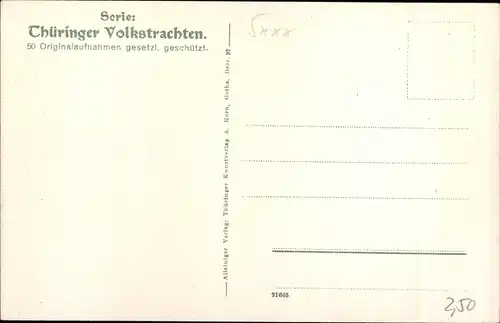 Ak Zwei Frauen in Thüringer Tracht, Korb