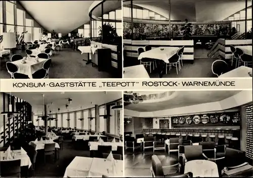 Ak Ostseebad Warnemünde Rostock, Konsum Gaststätte Teepott