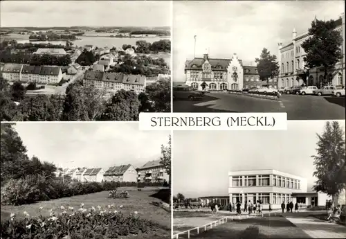 Ak Sternberg in Mecklenburg, Blick zum Sternberger See, Karl-Liebknecht-Platz, Strandgaststätte
