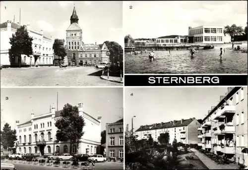 Ak Sternberg in Mecklenburg, Karl Liebknecht Straße, Gaststätte, Bad, Rathaus, Neubauten