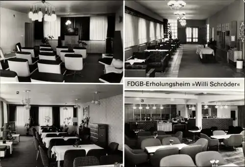 Ak Klein Labenz Groß Labenz Warin in Mecklenburg, FDGB-Erholungsheim Willi Schröder, Fernsehraum